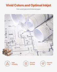 24in x 150ft 2Pack Technical Sheet 80g/m² 2in Core Easy Load