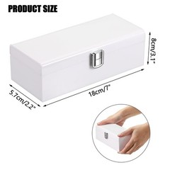 Acrylic Lockable Cash Box Money Storage Box Holder Single Row Cash Tray