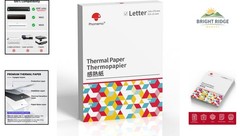 Thermal Printer Paper 8.5×11 Inches, 100 Sheets for Inkless Portable Printing