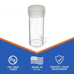 Edgar Marcus (10) Round Clear Plastic (Quarter) Size Coin Storage Tube