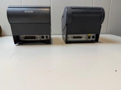 Lot of 2 Epson Thermal Receipt Printers M244A TM-T88V – FOR PARTS – NO ADAPTERS