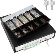 Sam4S 16″ “Stainless Steel” Front Heavy Duty Black POS Cash Drawer with 5Bill/5C