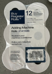 BuyRegisterRolls (12 Rolls) Adding Machine Rolls 2 1/4″ X 150ft White Paper OB