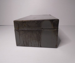 Vintage Gray Metal ASCO STEELMASTER Bond Box 10″ x 4 1/2″ x 3″ – No Key