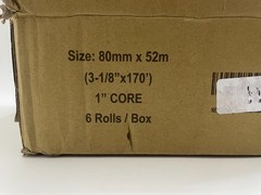 Maqra Paper Direct Thermal Linerless Labels Box of 6, 3 1/8 x 170″