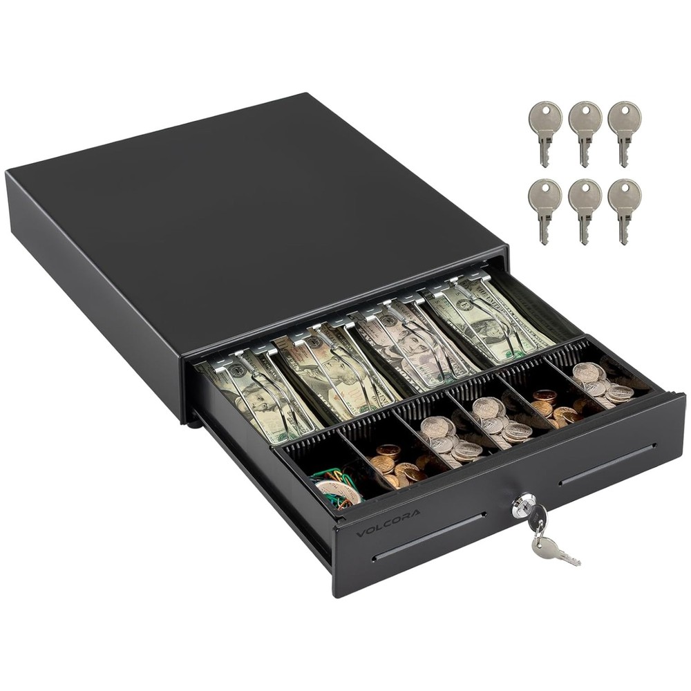 Durable Metal Cash Drawer for Small Businesses – RJ11/RJ12