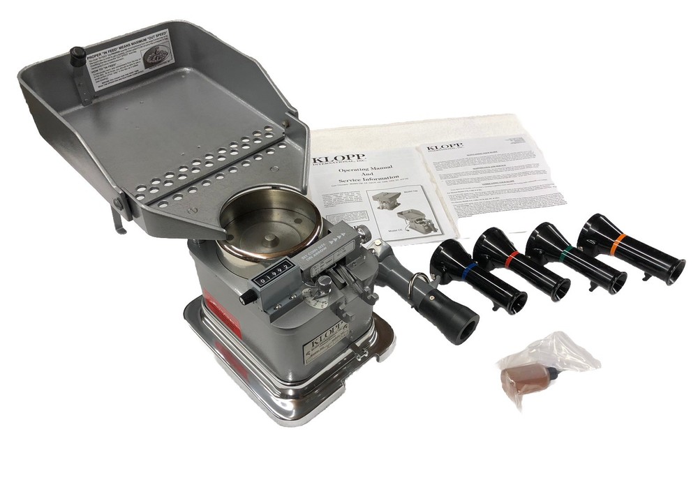 1992 KLOPP CM Manual Coin Counter With 5 Coin Tubes REFURBISHED! WORKS GREAT!