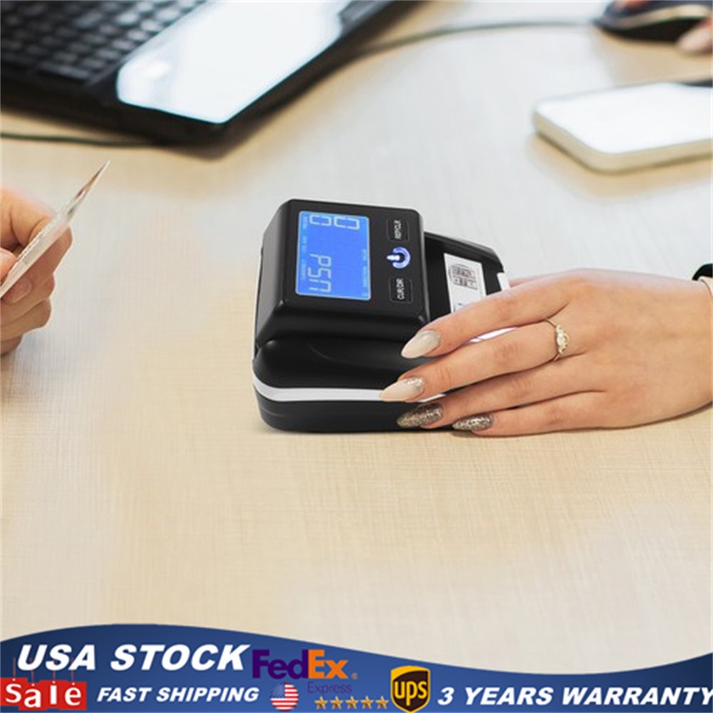 Money Counter Machine portable Counterfeit Detection Bill Counter with UV/MG/IR