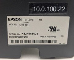 Epson TM-U220B M188B Dot Matrix POS Receipt Printer Ethernet USB – New Open Box