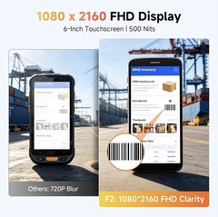 Barcode Scanner F2 Android 15 w/Zebra4710 Scan Engine 6” Rugged PDA IP67