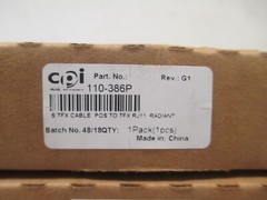 Lot of 5 CPI 10FT RJ11 Telephone Cables P/N: 110-386P