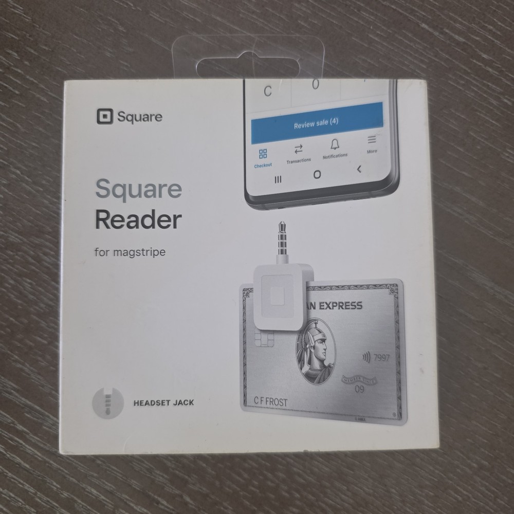 Square Reader Credit Debit Card swipe for iPhone, Android 3.5mm Headset Jack NEW