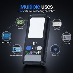 ** NEW Portable Counterfeit Bill Detector | UV Light | Watermark | Magnetic Ink