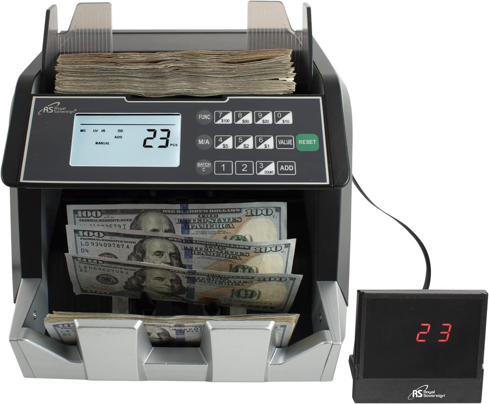USD Money Counter with Add and Batch Mode, Value Counting and UV/MG/IR Counterfe