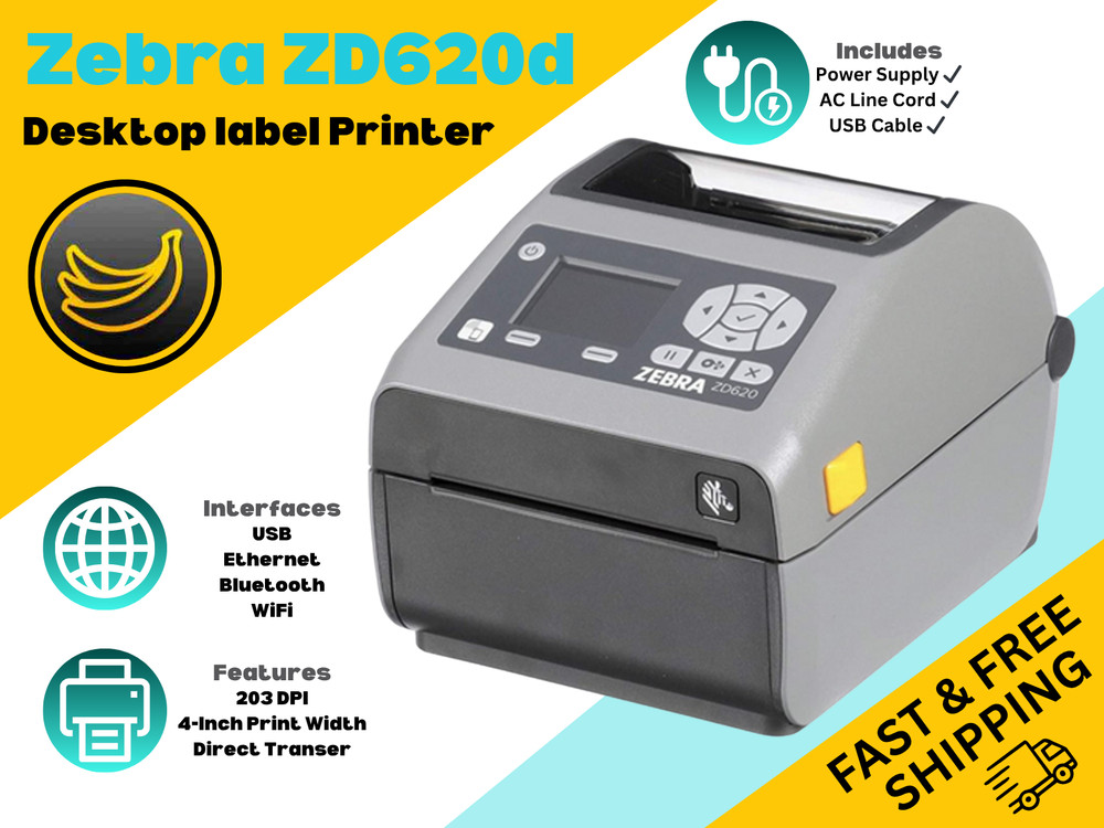 ZD620d Zebra Direct Thermal Printer | USB/ WIFI | Free & Zero-Wait Shipping🍌💎