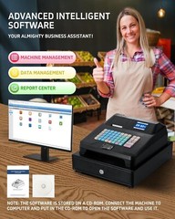 Smart Cash Register for Business POS System Waterproof Oil-Proof Cash Drawer Ret