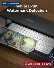 MUNBYN IMC26 Counterfeit Bill Detector, Money Checker with Dual UV LED Light for