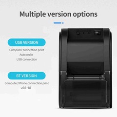 1-Thermal Receipt Printer USB BT Connection 60-80mm/s Desktop Thermal Printer