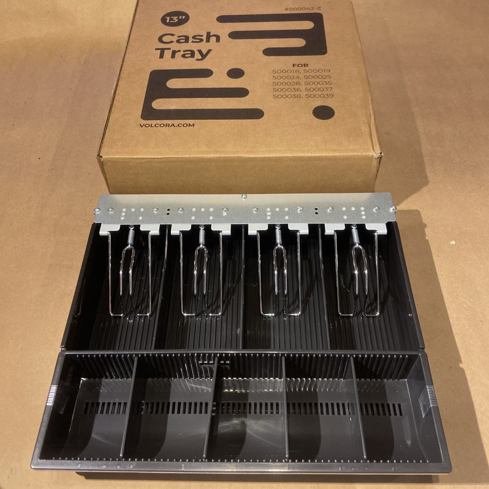 Volcora Cash Drawer Tray – 14.1 x 13 x 2.5 Inch Cash Register Insert