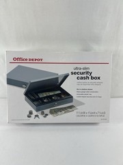 Office Depot Ultra-Slim Cash Box Security Lock 11-1/2 in x 1-7/8 in x 7-3/4 in