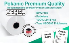 2 1/4 x 150′ 1 Ply Bond Paper 10 Rolls Bond Kitchen Receipt Printer Calculators