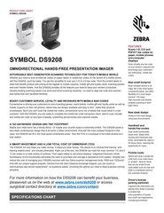Symbol DS9208-SR00004NNWW Omnidirectional 1D 2D Image Barcode Scanner Reader