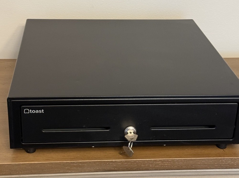 Toast POS Cash Drawer TC200 TC200W + Keys + Kick Cable Kit TESTED