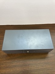 VINTAGE Metal Cash Box Steelmaster Removable Tray 10”x3”x4.5” USA No Key