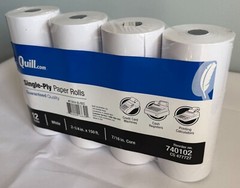 NEW Quill Brand Cash Register Bond Rolls Single Ply – 2 1/4″x150ft 12 Pack