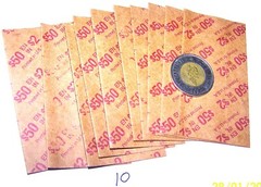 Flat Coin Wrappers $2 Canada Twoonie 10 High Quality Kraft Pop Out