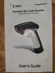 PSC Powerscan Handheld Barcode Scanner PSXLR-0000 with Manual no cable, untested