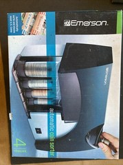 Emerson 4-Barrel Automatic Coin Sorter – Black New Open Box