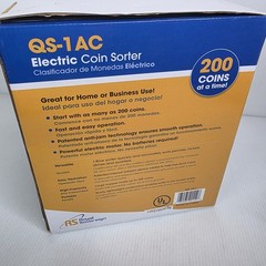 Royal Sovereign QS-1AC Electric Coin Sorter Counter Machine Black NIB