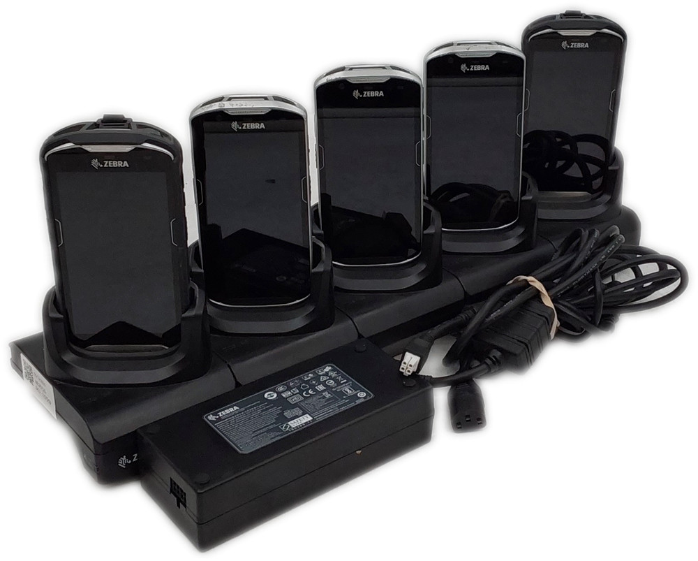 Zebra 3 TC520K, 2 TC510K Barcode Scanners w/ Charger ShareCradle