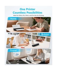 PRT Inkless Portable Printer for Travel, Wireless Thermal Printer Support 8.5…