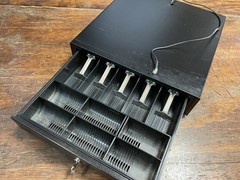 APG Metal Electronic Cash Drawer Minota 16″ Black w/ 1 Key