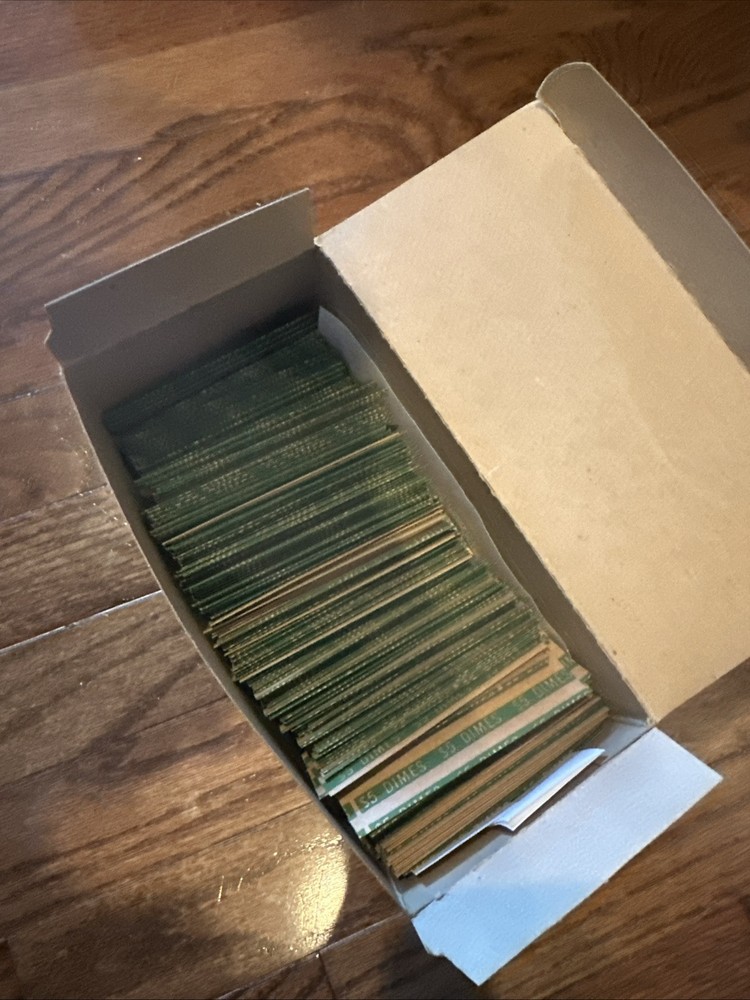 Bank 1 BROWN KRAFT FLAT Tubular Coin Wrappers Dimes $5 1000 Box (MISSING A FEW)