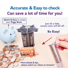 CO5IN1 Change Sorter Tube as Coin Counter Machine with Light Grey