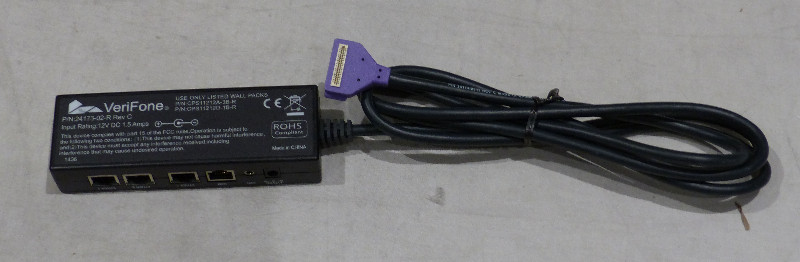 VERIFONE PURPLE CABLE MULTIPORT ETHERNET SWITCH 24173-02-R REV C