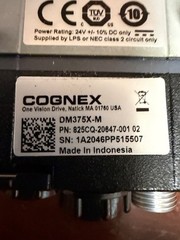 COGNEX DM375X-M BARCODE SCANNER/CAMARA W/ COGNEX LIGHTS P/N: 119-10104R