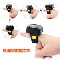 Bluetooth Ring 1D 2D QR Barcode ScannerWearable Wireless Finger Mini Bar Code