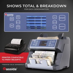 Fast 1,400 Notes/Min Money Counter with Detection