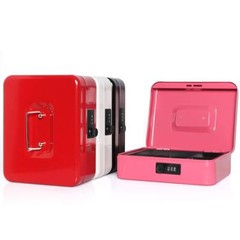 Black Cash Box with Money Tray Large 9.8×7.9×3.5 Inches Combination Lock