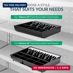 Volcora Cash Drawer Tray – 11.7 x 10.3 x 2.3 Inch Cash Register Insert – 4 Bill