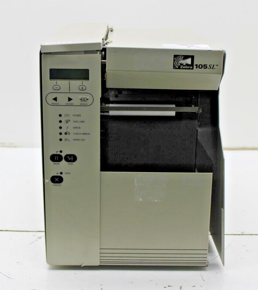 Zebra 105SL Thermal Label Printer USB Ethernet Tested Works