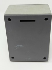 VTG Plastic Combination Lock Bank Safe Coin Bank Gray Toy Bank