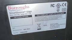 Burroughs SmartSource Edge Series Check Scanner Reader SSE1-PKG – Untested