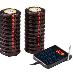 VEVOR Restaurant Wireless Pager System 20 Call Coasters Guest Queuing Calling