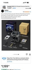Aneken Ultra 2-Pocket Money Counter Machine Mixed Denomination
