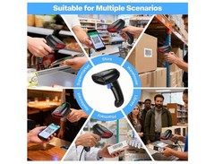 PecuMecu Bluetooth 1D&2D Barcode Scanner 3-in-1 Bluetooth & USB Wireless TM-10B